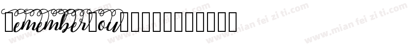 RememberYou 字体下载字体转换